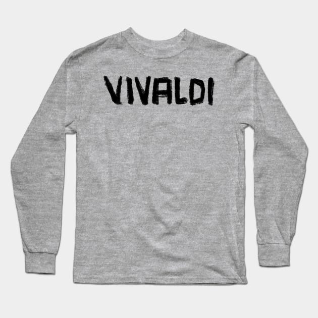 Classical Composer: Vivaldi Long Sleeve T-Shirt by badlydrawnbabe